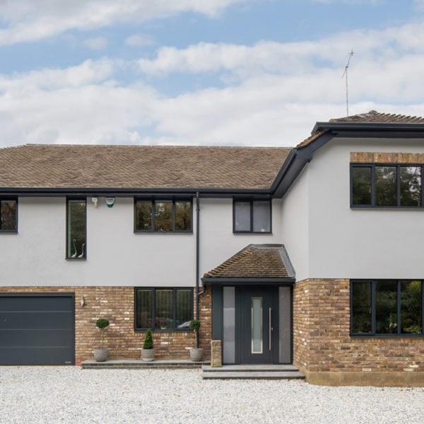 Aluminium windows and front door for home renovation